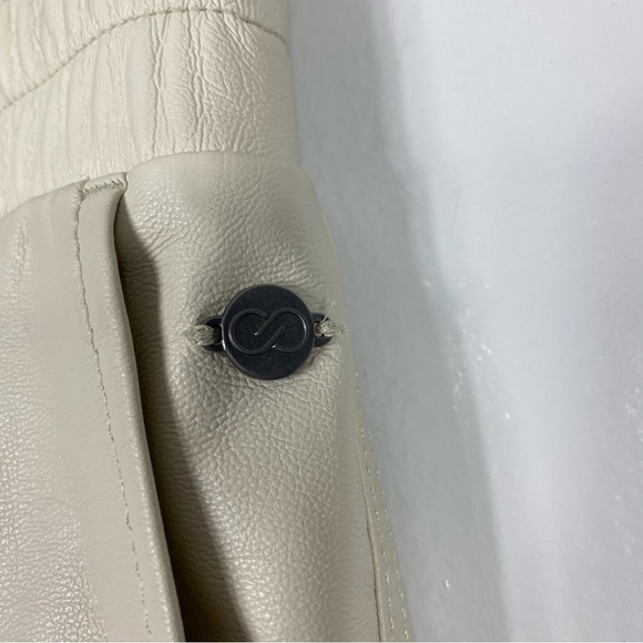 Calia faux leather jogger high rise Ivory color - Picture 7 of 9